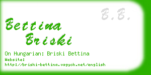 bettina briski business card